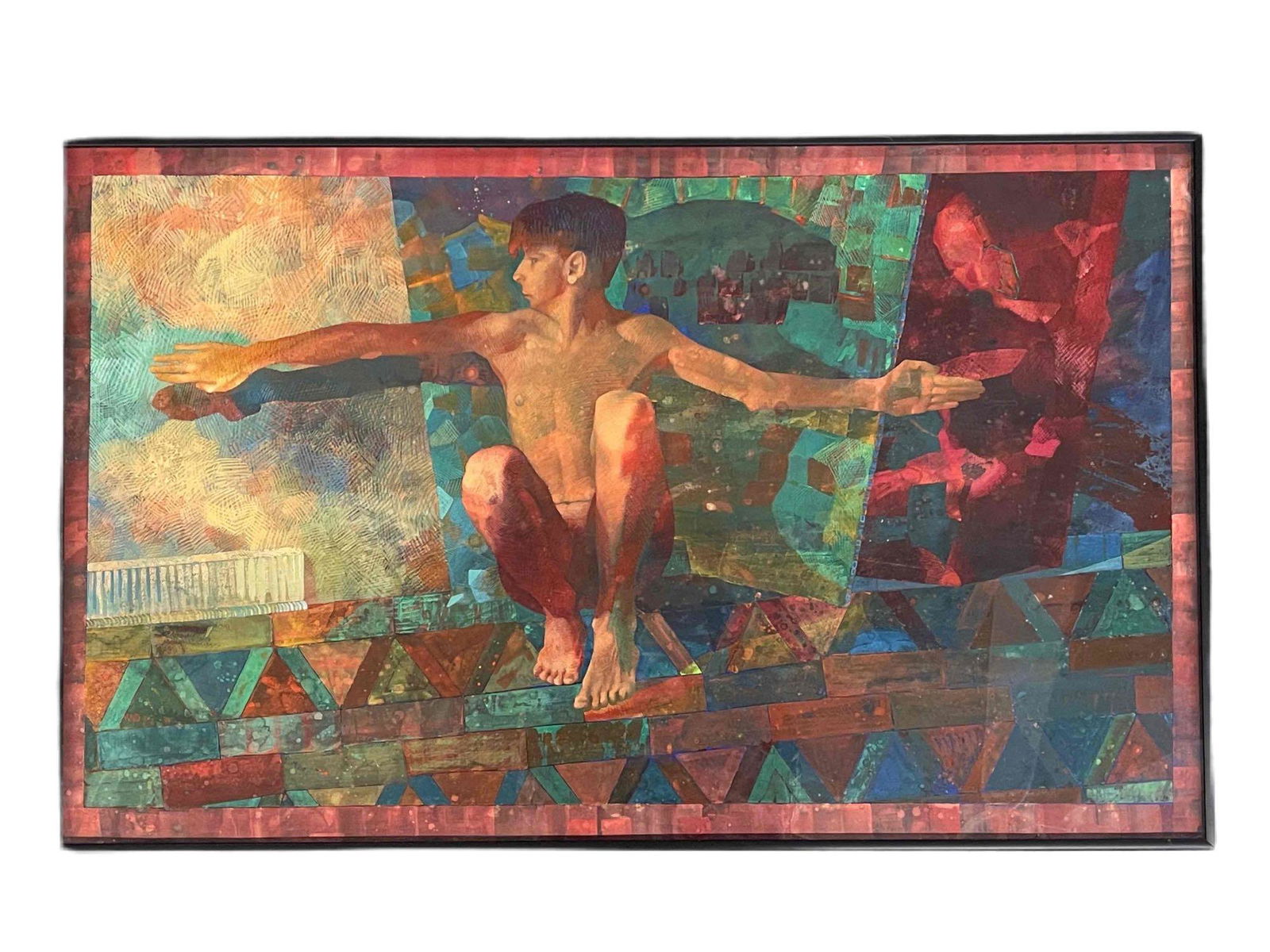 Jeffrey Morin. Mixed Media/Paper, Manscape (1 of 3)