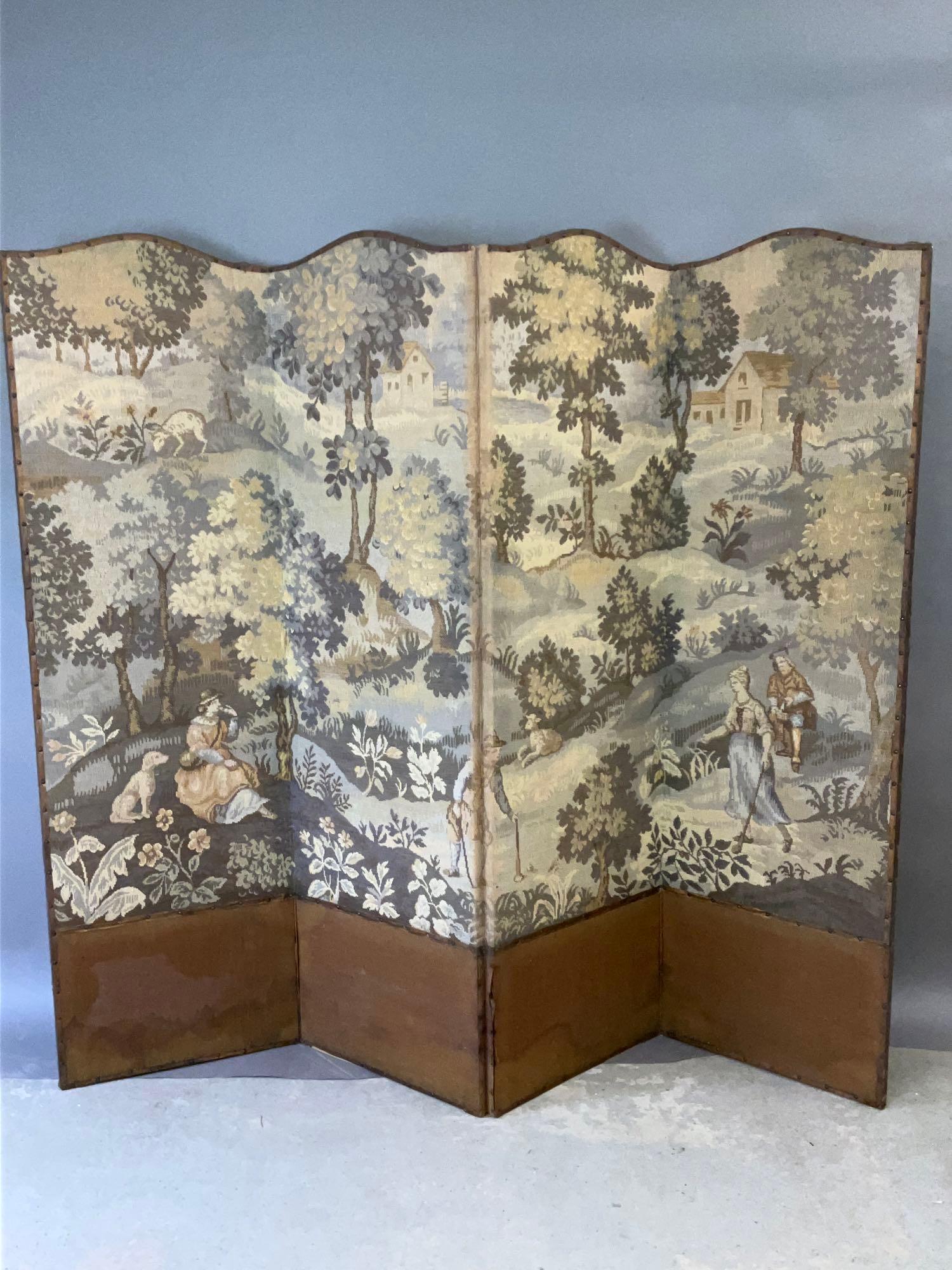 French Tapestry Four-Panel Room Divider (1 of 5)