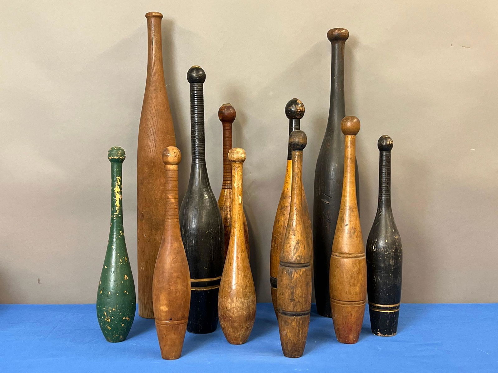 Collection of Eleven Indian Clubs (1 of 4)