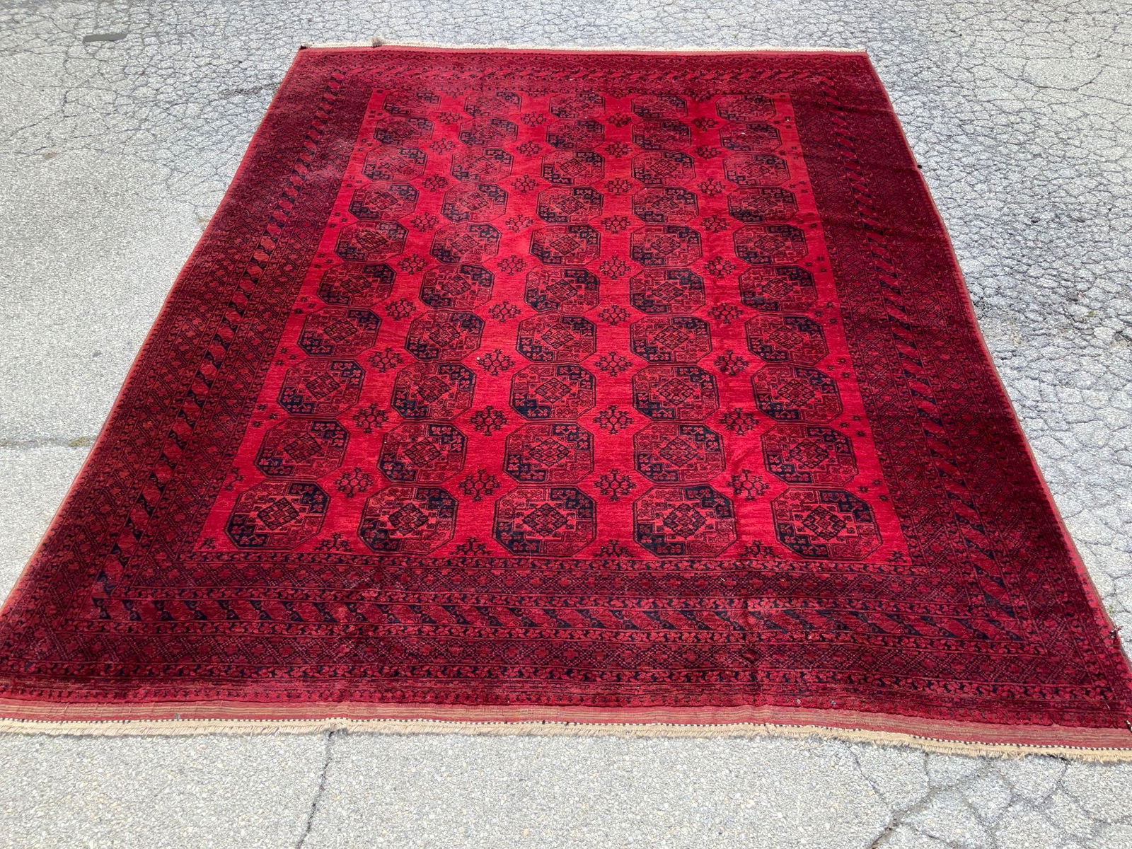 Room-size Afghan Turkmen Carpet, 16ft x 12ft 6in (1 of 7)