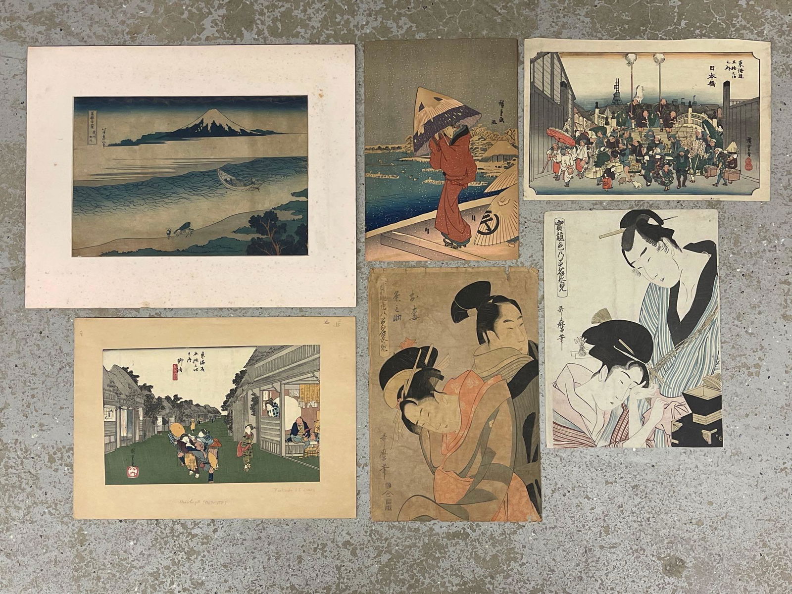 Six Japanese Woodblocks (1 of 6)