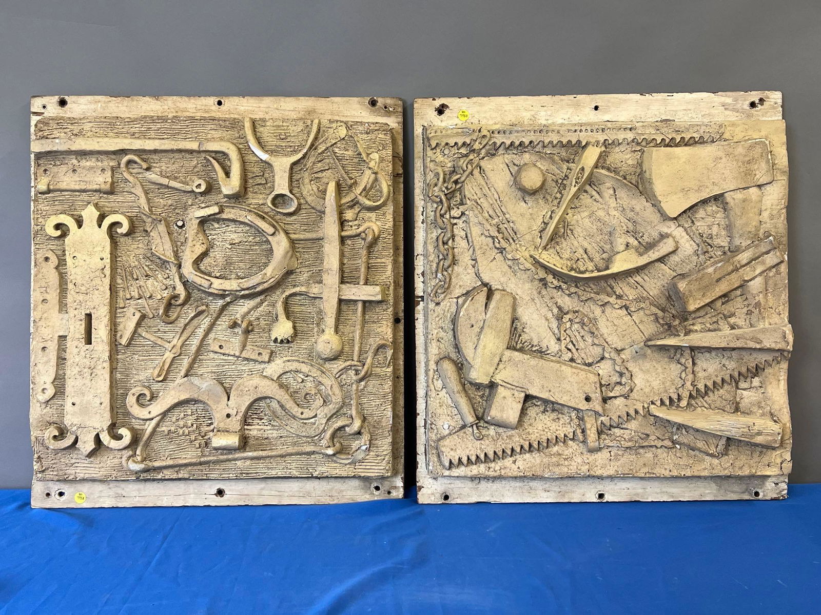 Two WPA Plaster Panels (1 of 4)