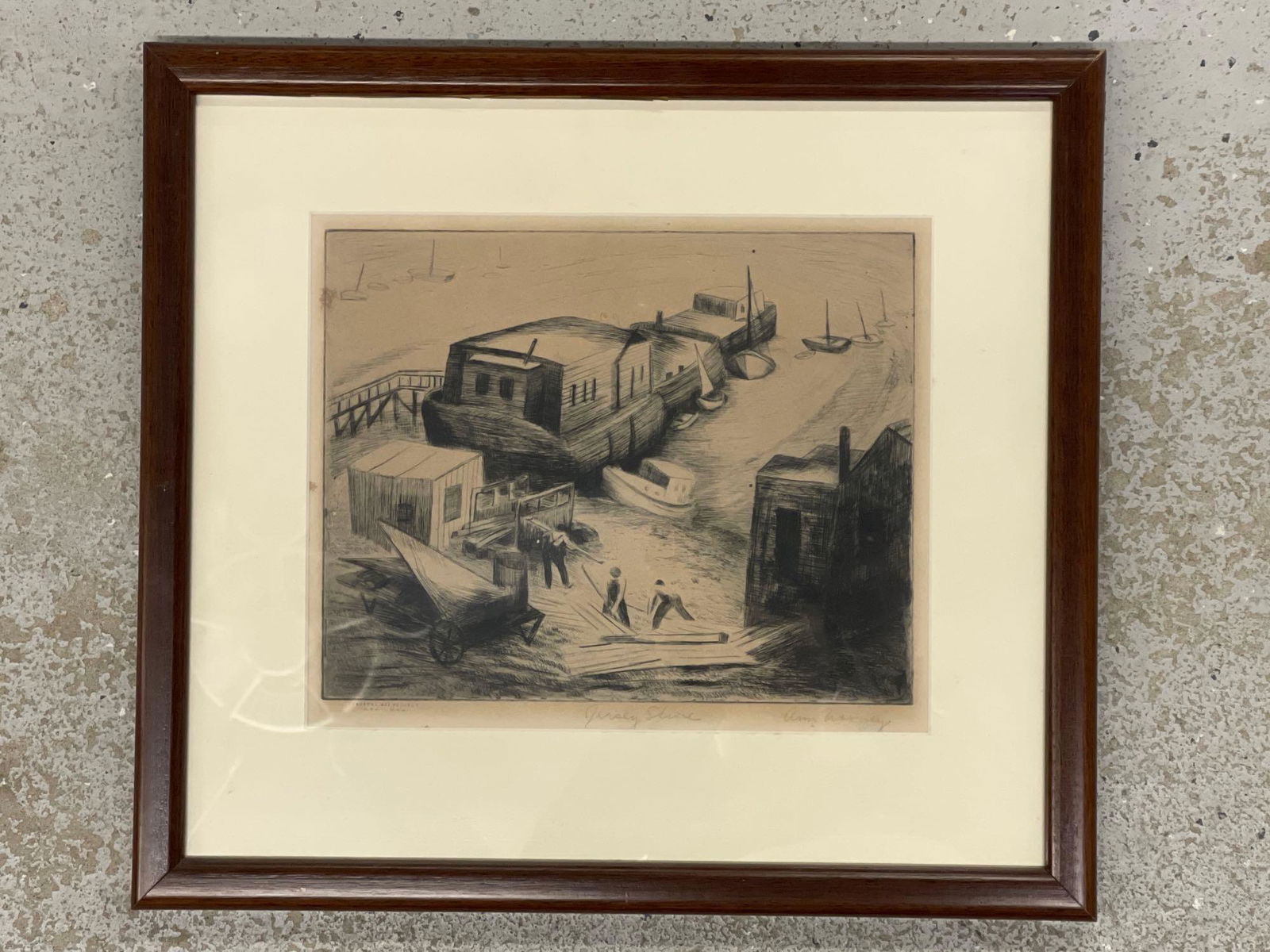 Ann Nooney. Signed WPA Etching (1 of 5)