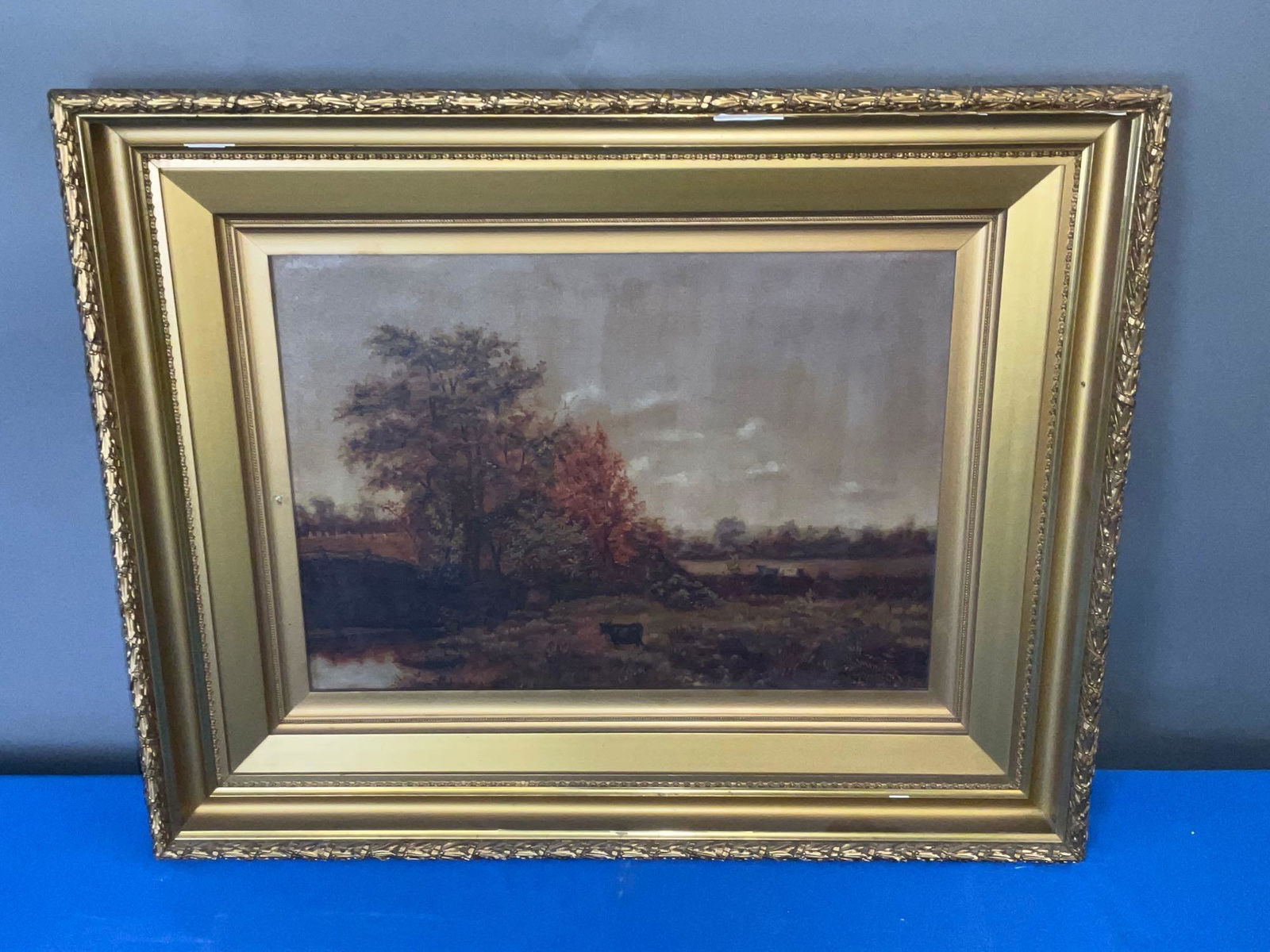 Unsigned. Oil/Canvas, Farm Scene (1 of 7)