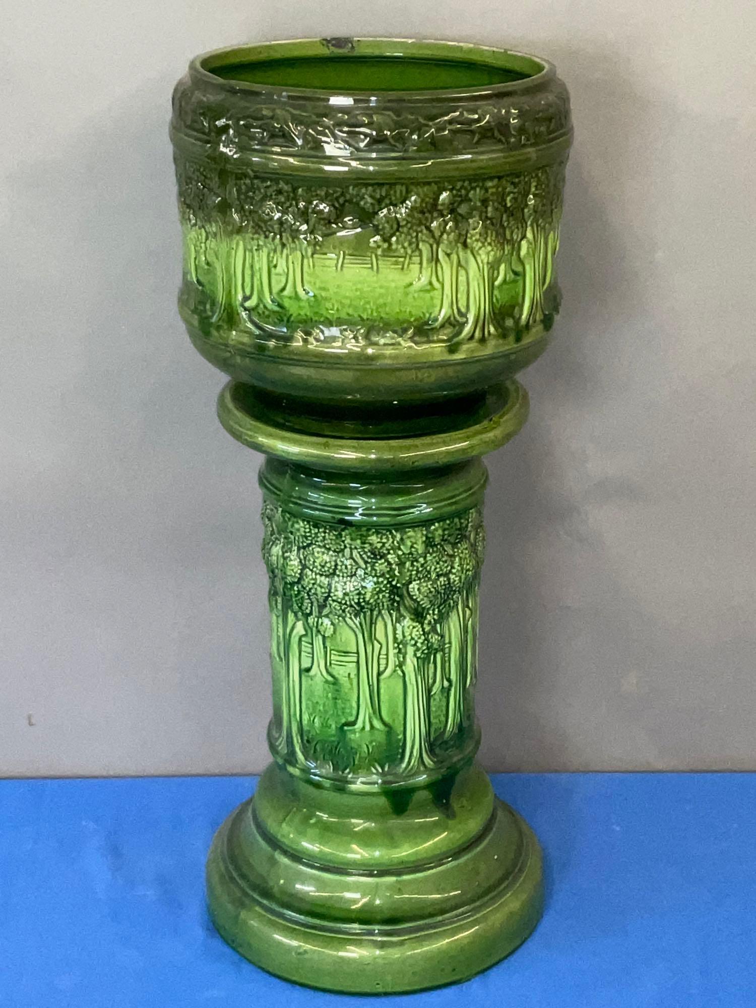 Brush McCoy Jardiniere and Pedestal (1 of 9)