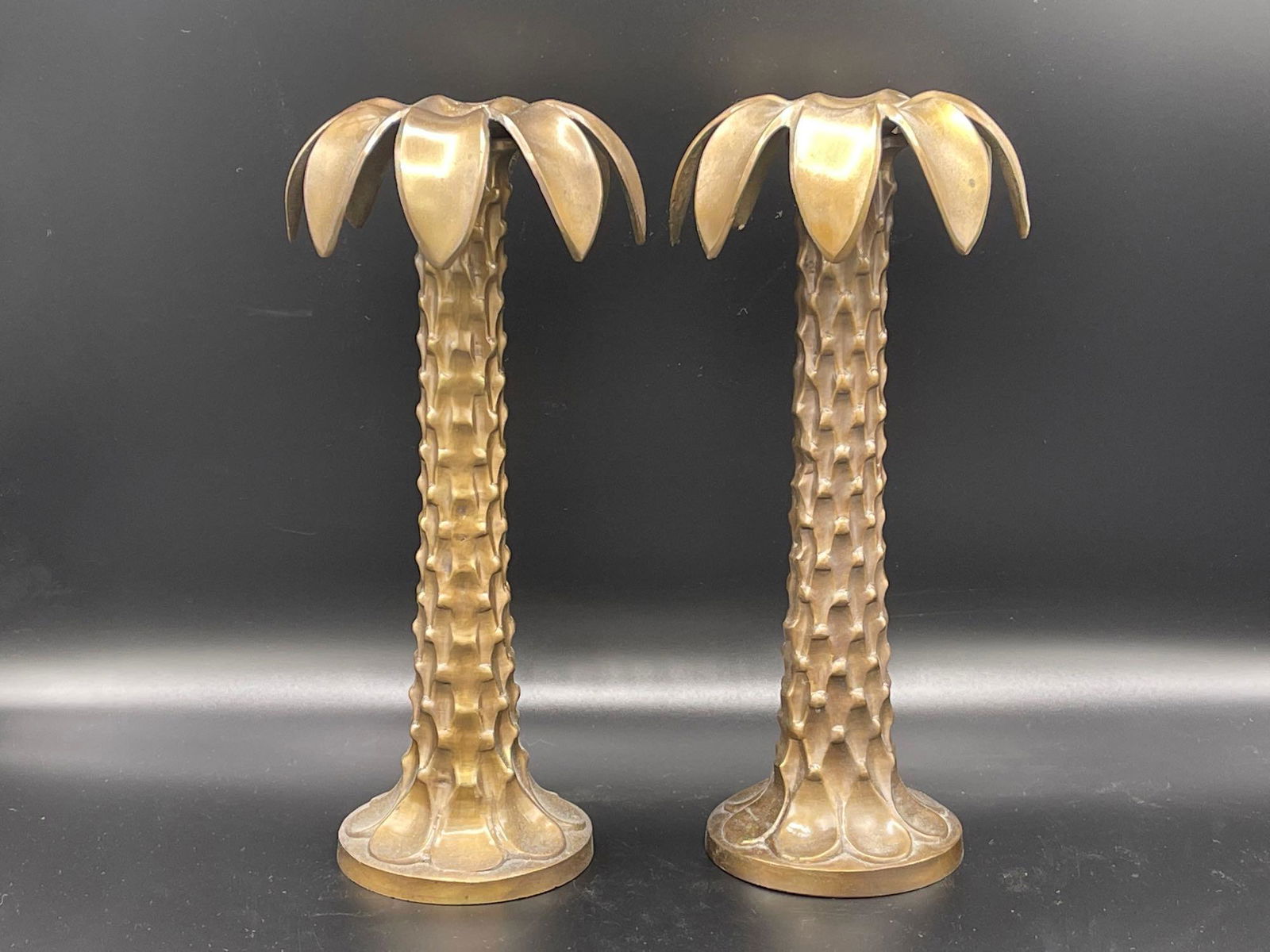 Regency-style Palm Tree Candlesticks (1 of 3)