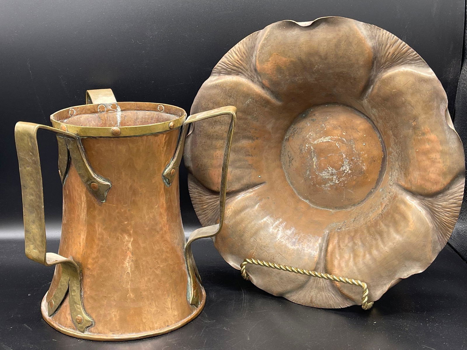 Copper Loving Cup and Bowl (1 of 7)