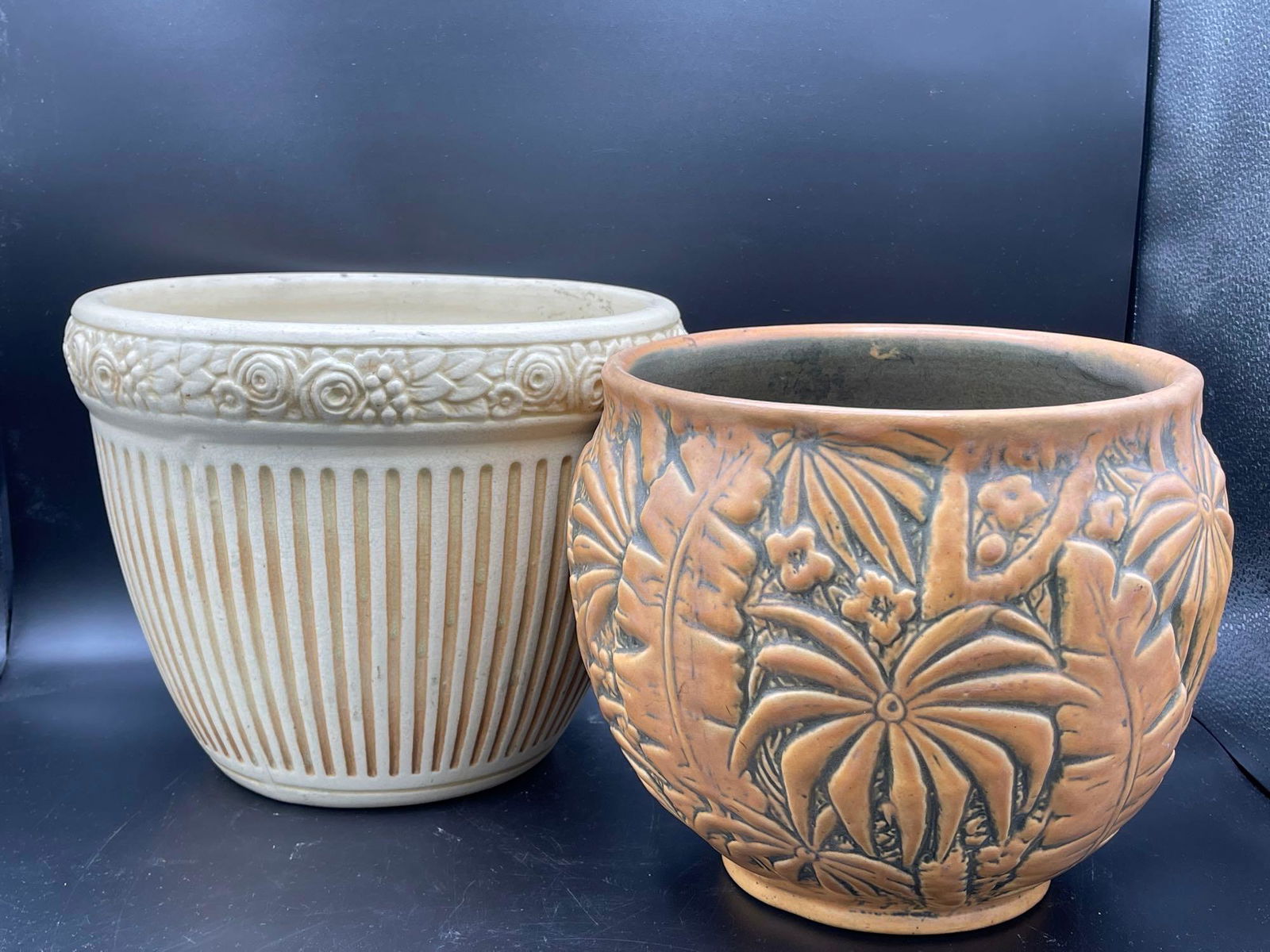 Two Weller-Attrib. Art Nouveau Jardinieres (1 of 5)