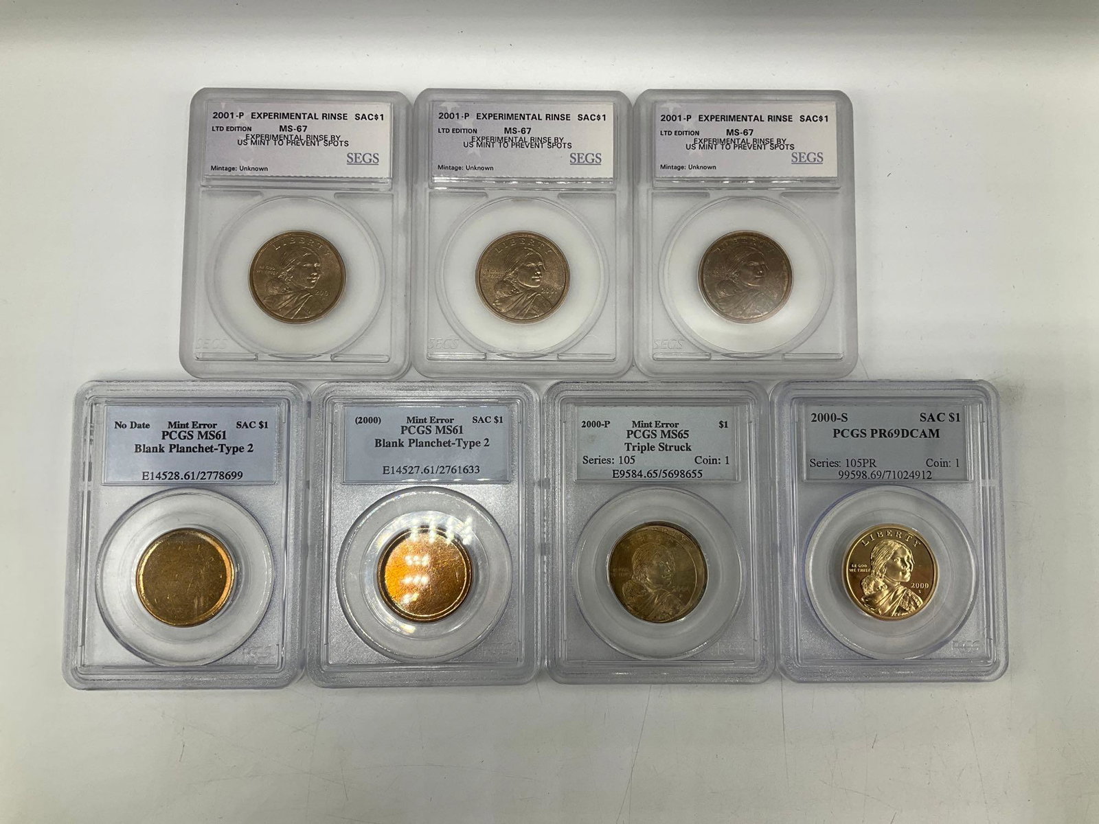 Seven Sacagawea Dollars With Mint Errors (1 of 7)