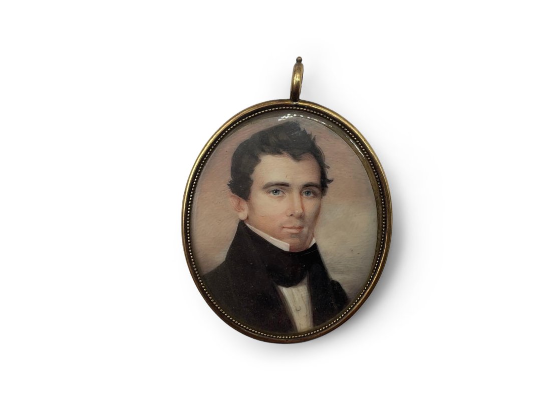 19th C. Hand-Painted Miniature Portrait Pendant (1 of 5)