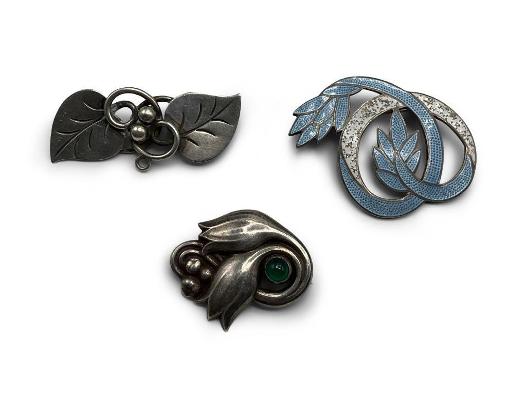 Georg Jensen & Margot De Taxco Sterling Brooches (1 of 9)
