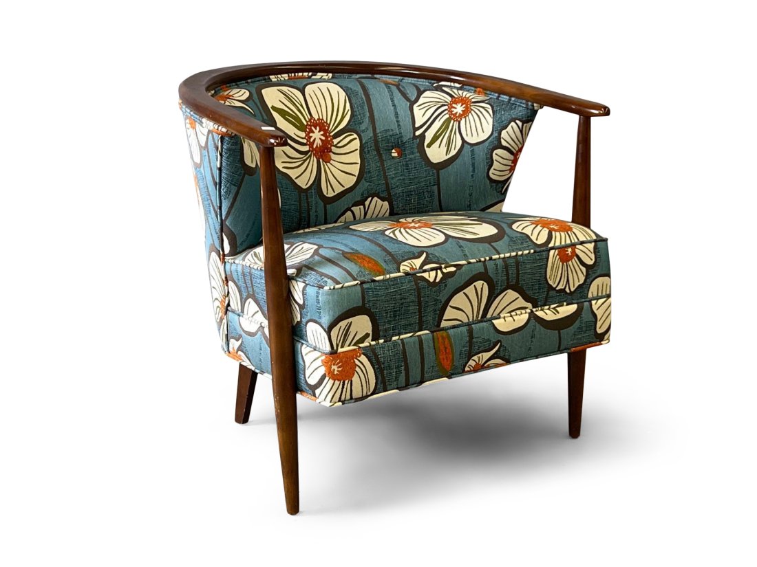 Midcentury Modern Barrel-Back Lounge Chair (1 of 5)