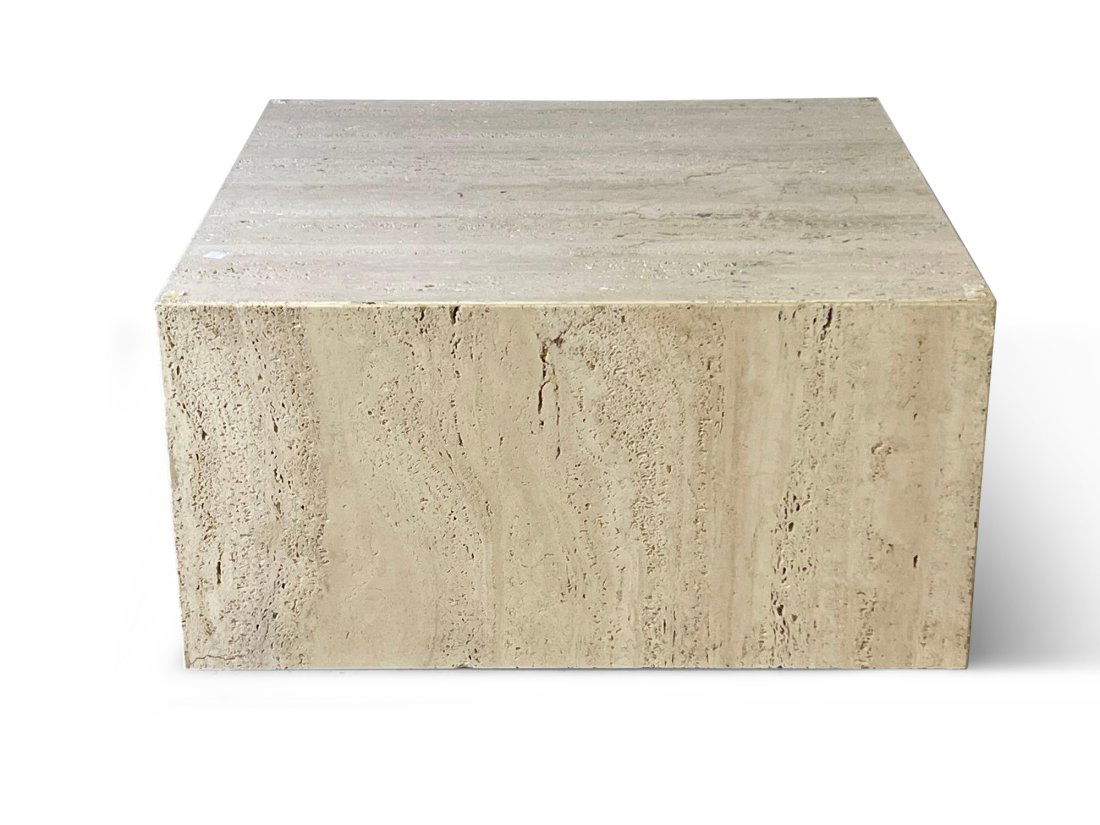 Travertine Marble Cocktail Table (1 of 6)