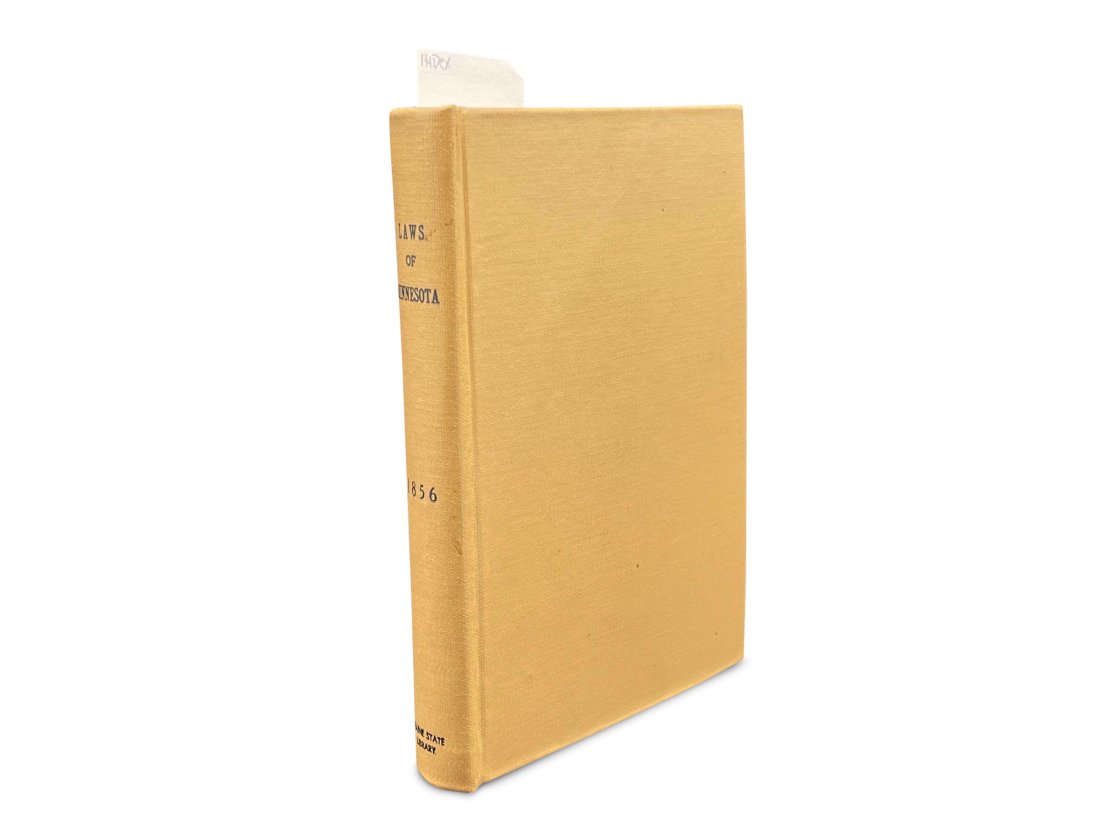 Book: Laws for Territory of Minnesota, Circa 1856 (1 of 6)