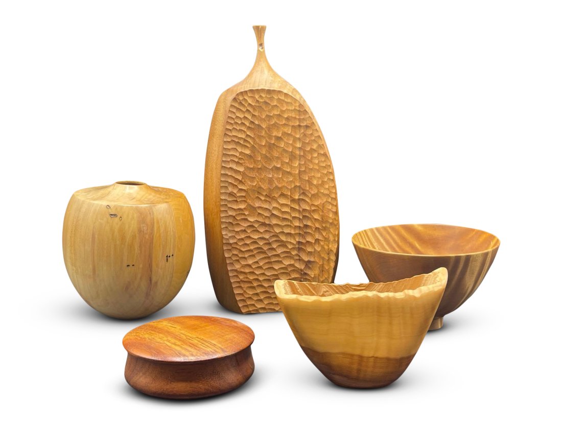 Five Craftsman Studio Signed Wood Articles (1 of 16)