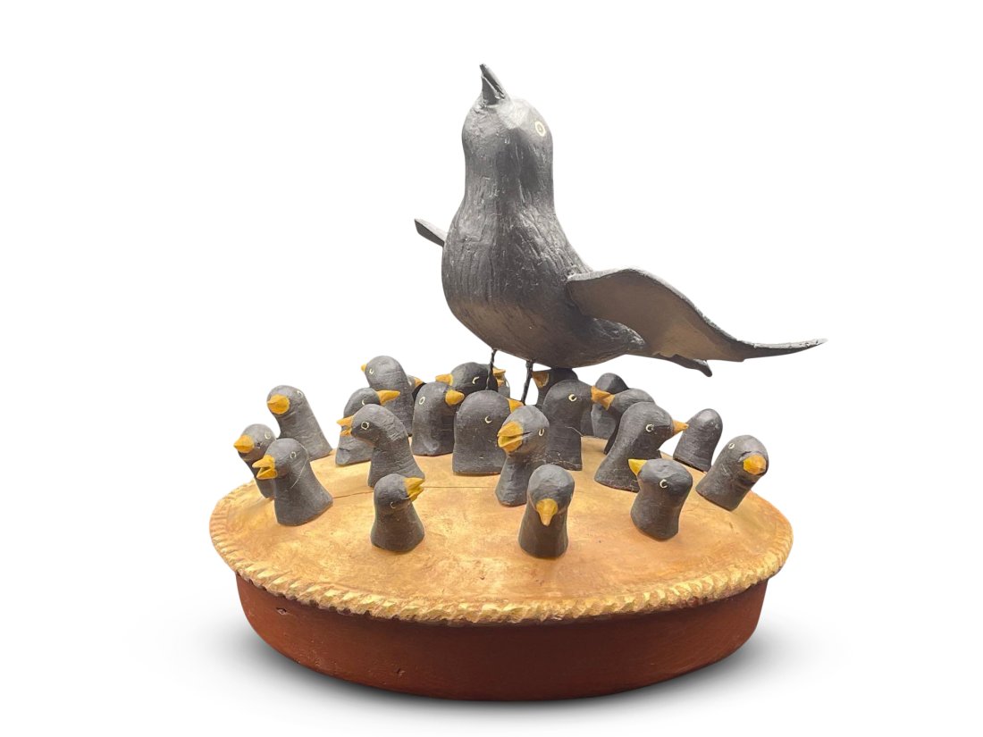 Walter & June Gottshall Folk Art Crow Pie (1 of 5)