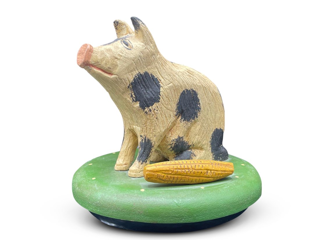 Walter & June Gottshall Folk Art Spotted Pig (1 of 4)