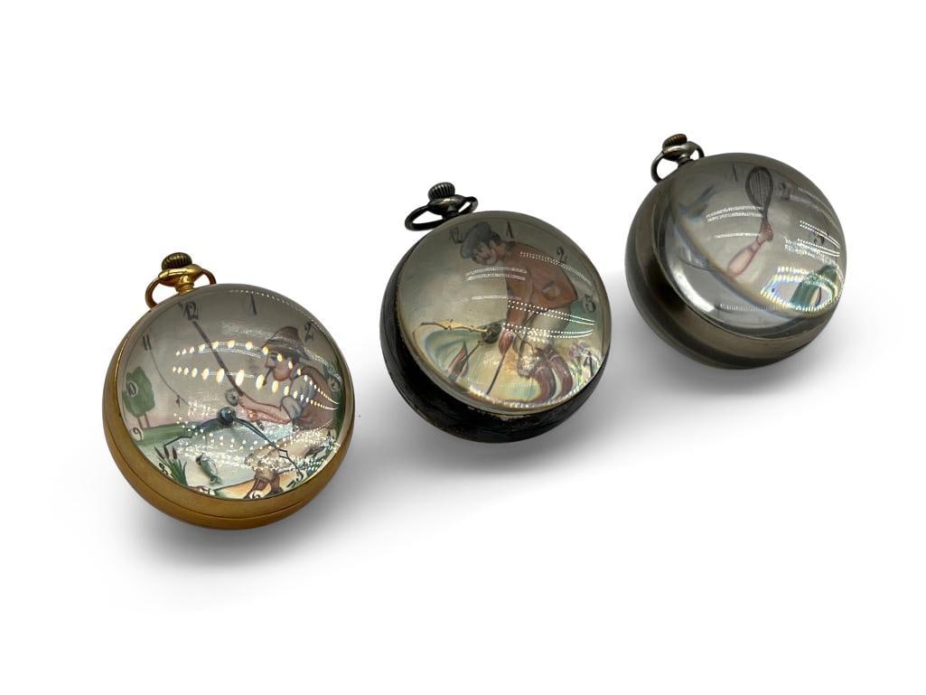 Three Paperweight Ball Clocks (1 of 7)