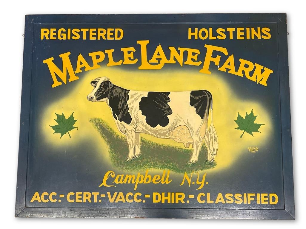 Maple Lane Farm Wood Advertising Sign (1 of 4)