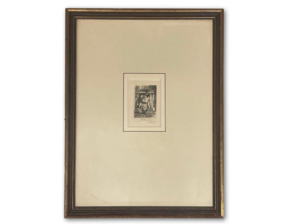 John Sloan. Signed Etching, Greetings (1 of 4)