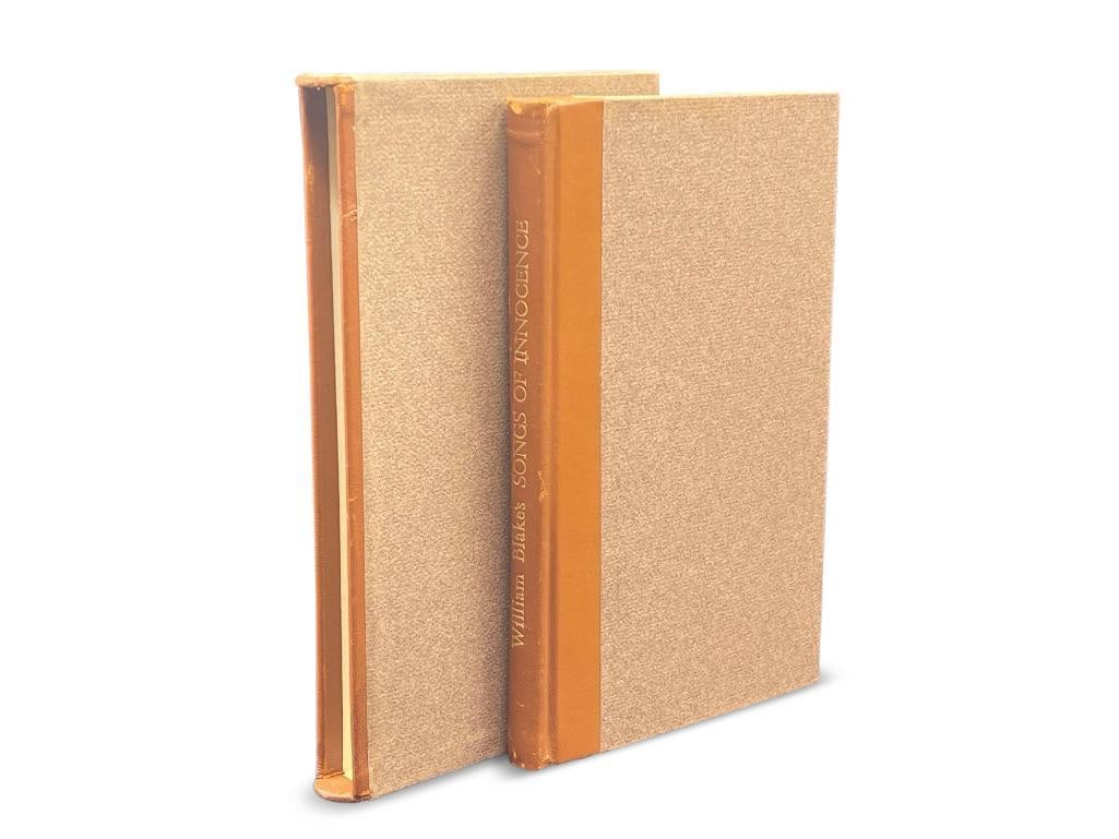 William Blake: Song of Innocence: "Song of Innocence" by William Blake. London: published by Trianon Press for William Blake Trust, 1954. No. 823/1600. Book is inscribed to Robert Oppenheimer from Lessing on 2/22/55 on first page. 9in