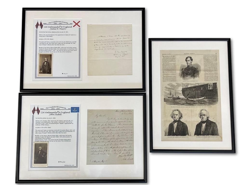 Three Pcs. of John Slidell Confederate Ephemera (1 of 7)