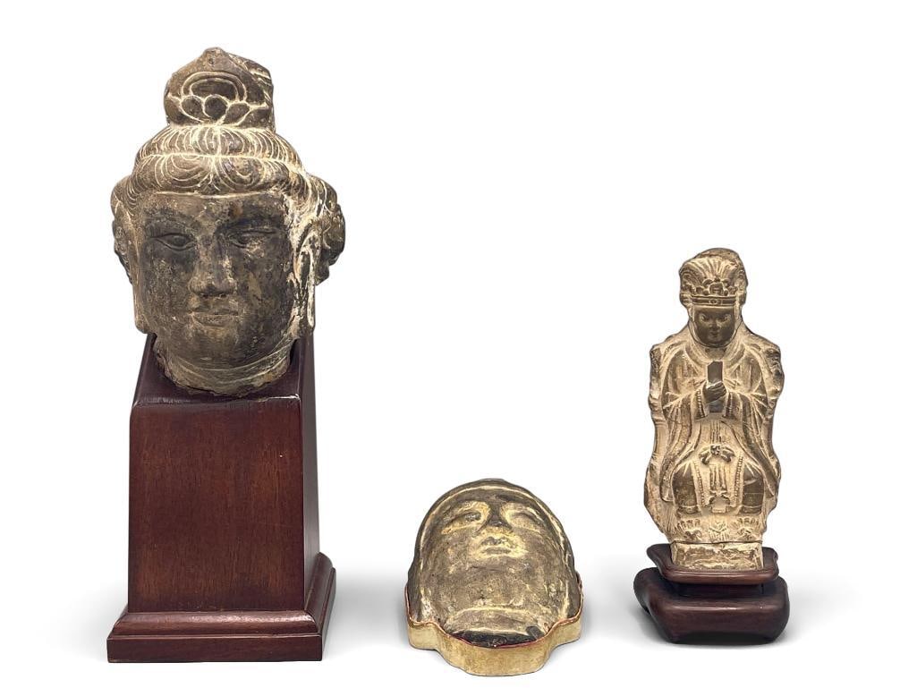 Three Chinese Carved Stone Figures (1 of 10)