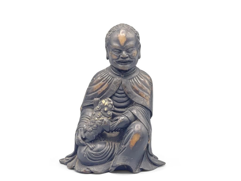 Chinese Carved Stone Luohan Foo Dog (1 of 5)