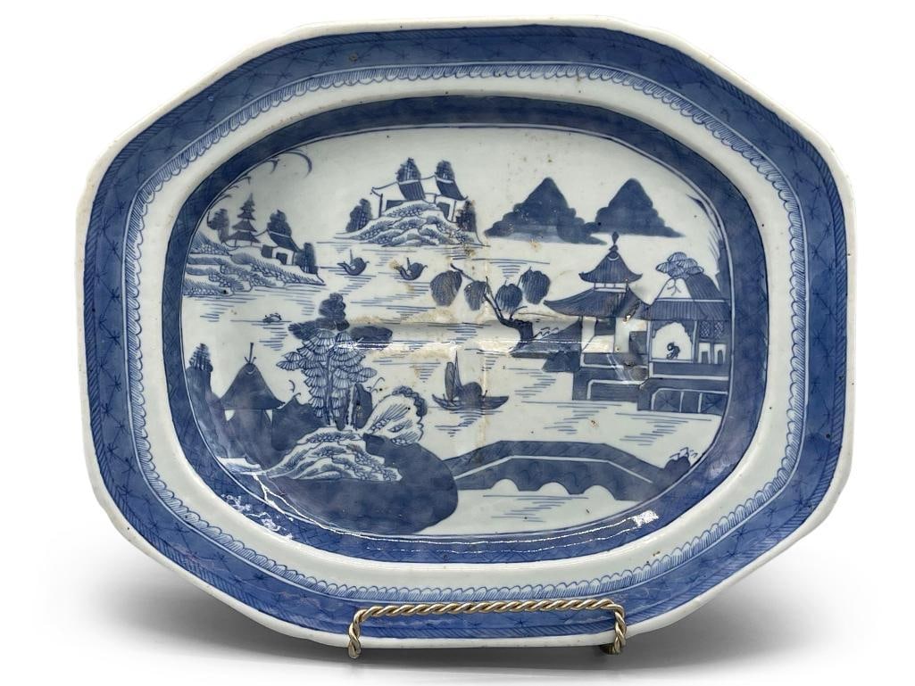 19th C. Chinese Canton Footed Platter (1 of 4)