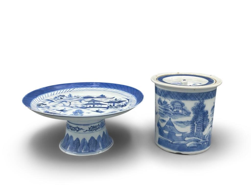 Chinese Canton Jam Jar and Tazza (1 of 8)