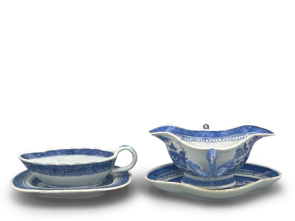 Two Chinese Canton Sauce Boats (1 of 9)