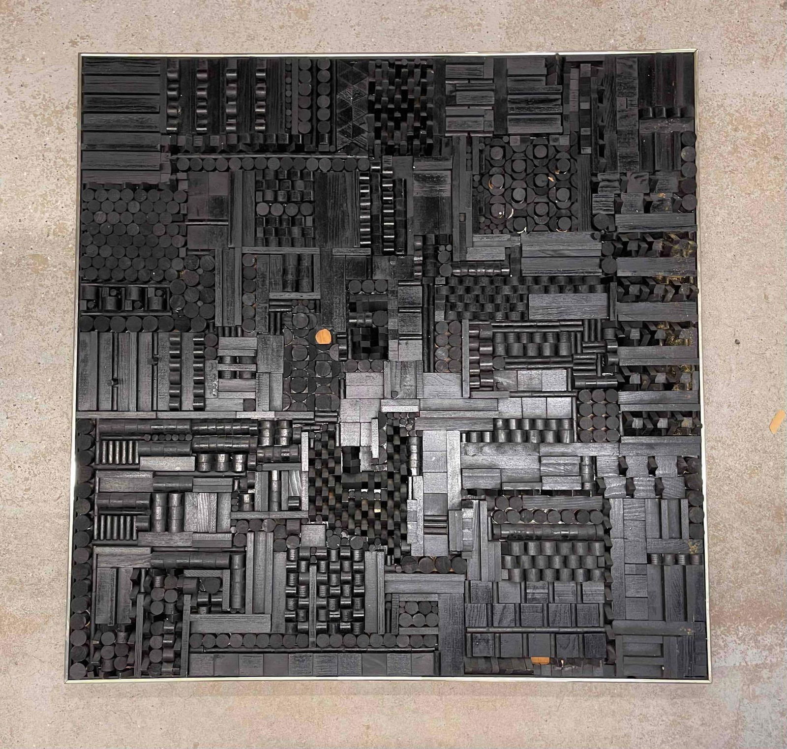 Framed 3-Dimensional Wooden Abstract Sculpture (1 of 5)