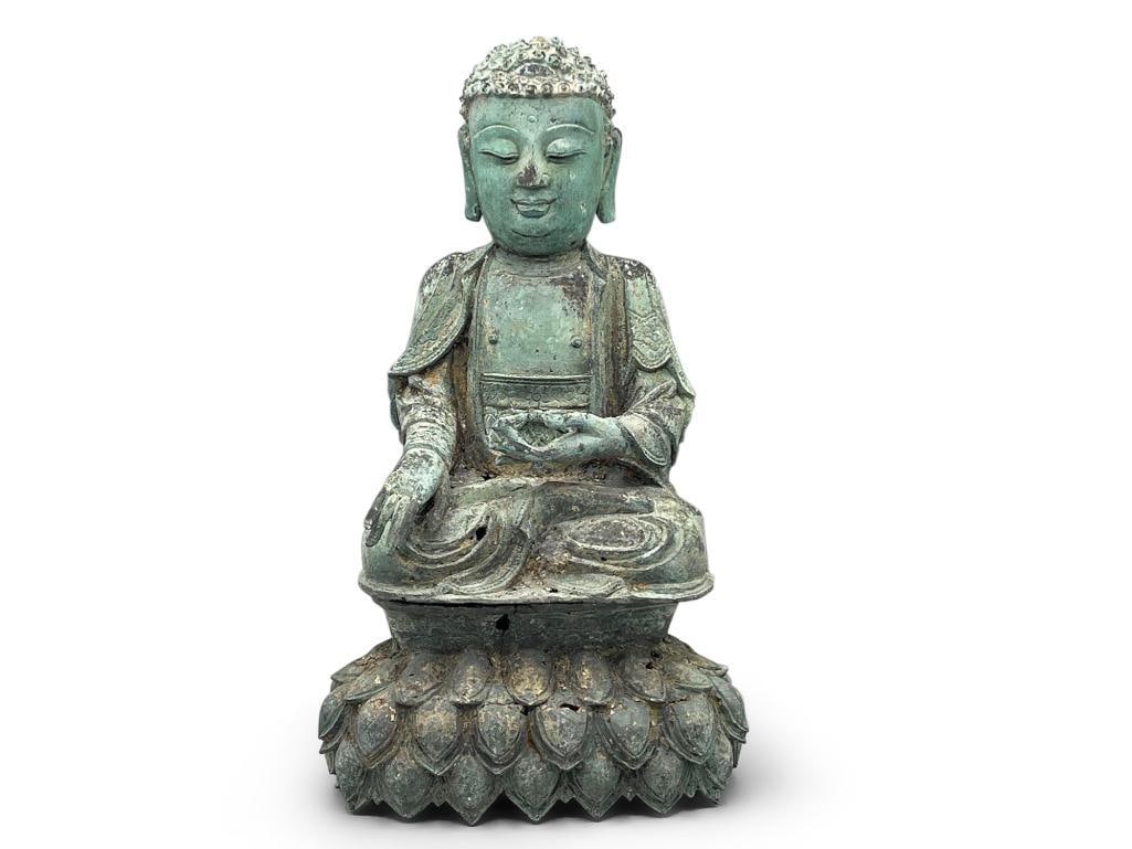 Bronze Seated Buddha Figure (1 of 5)