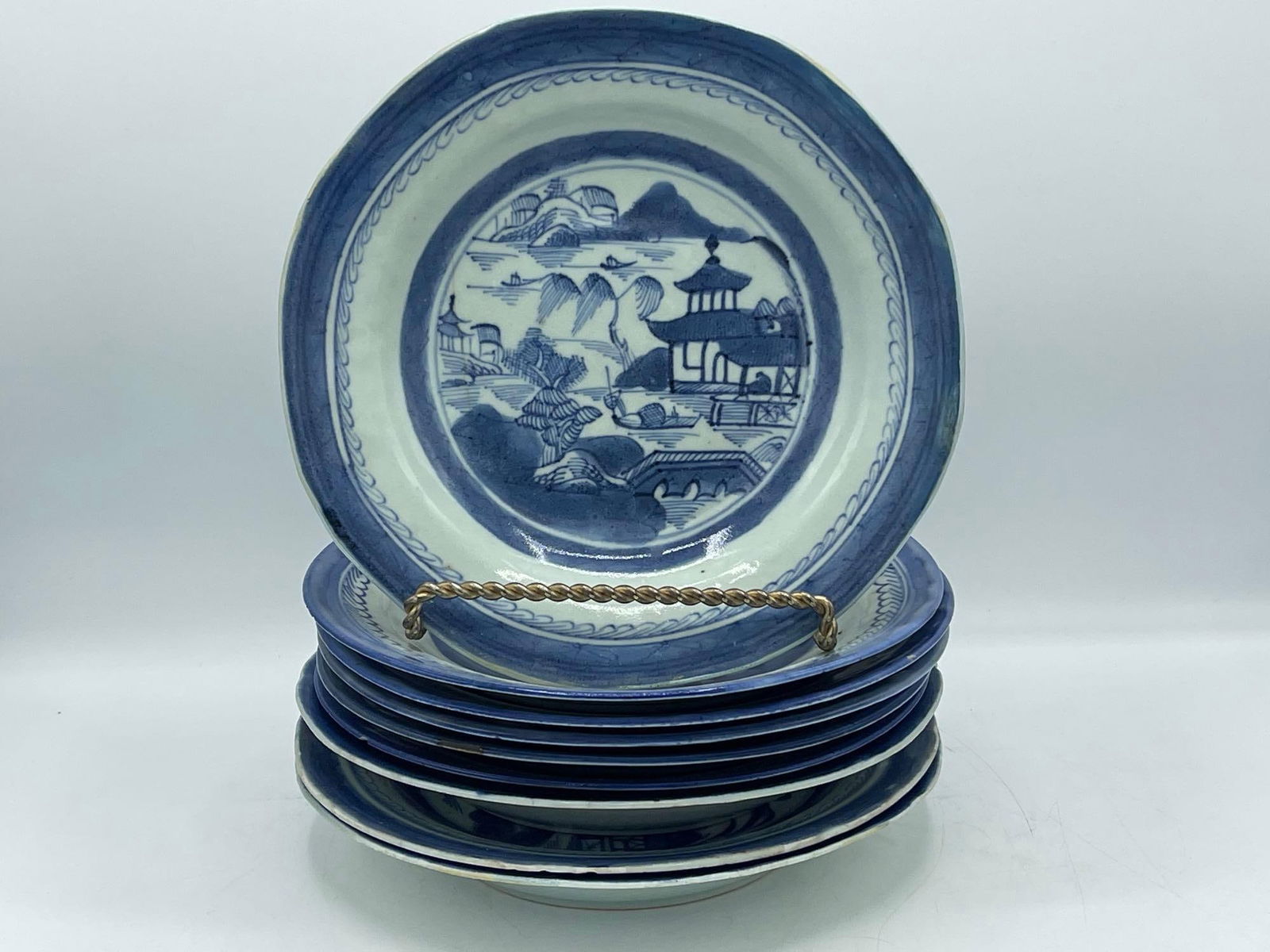 Nine Chinese Canton Plates (1 of 10)