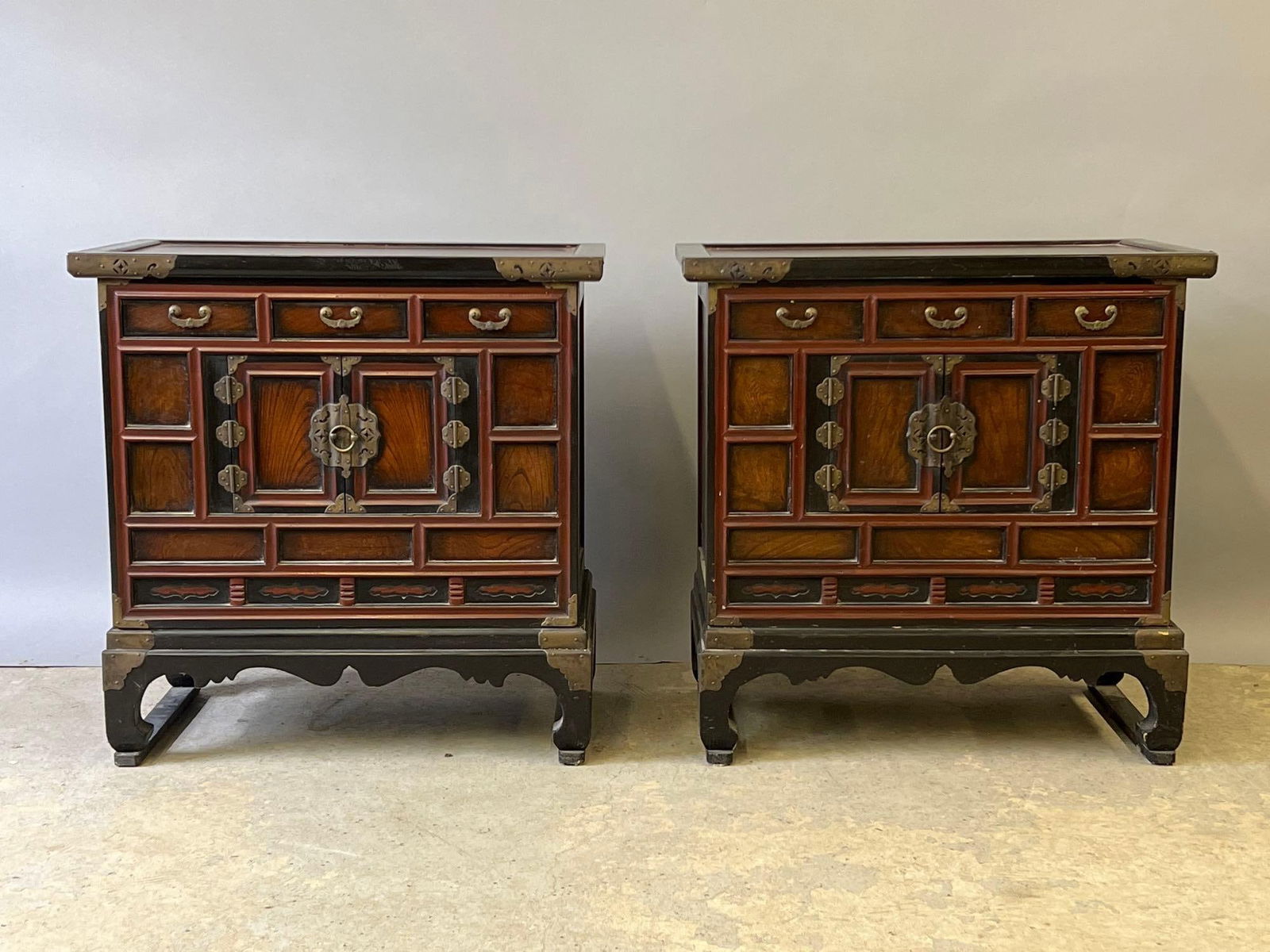 Pair of Korean Bedside Chests (1 of 8)