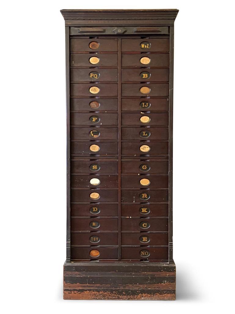 Amberg's Mahogany Letter File Cabinet (1 of 5)