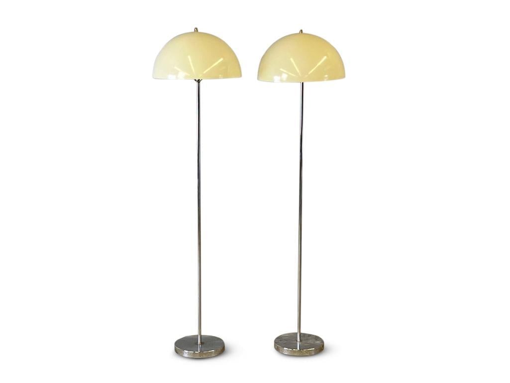 Pair of Modernist Chrome Floor Lamps (1 of 5)