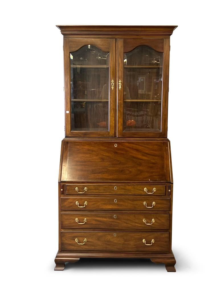 Henkel Harris Chippendale-style Secretary Desk (1 of 9)