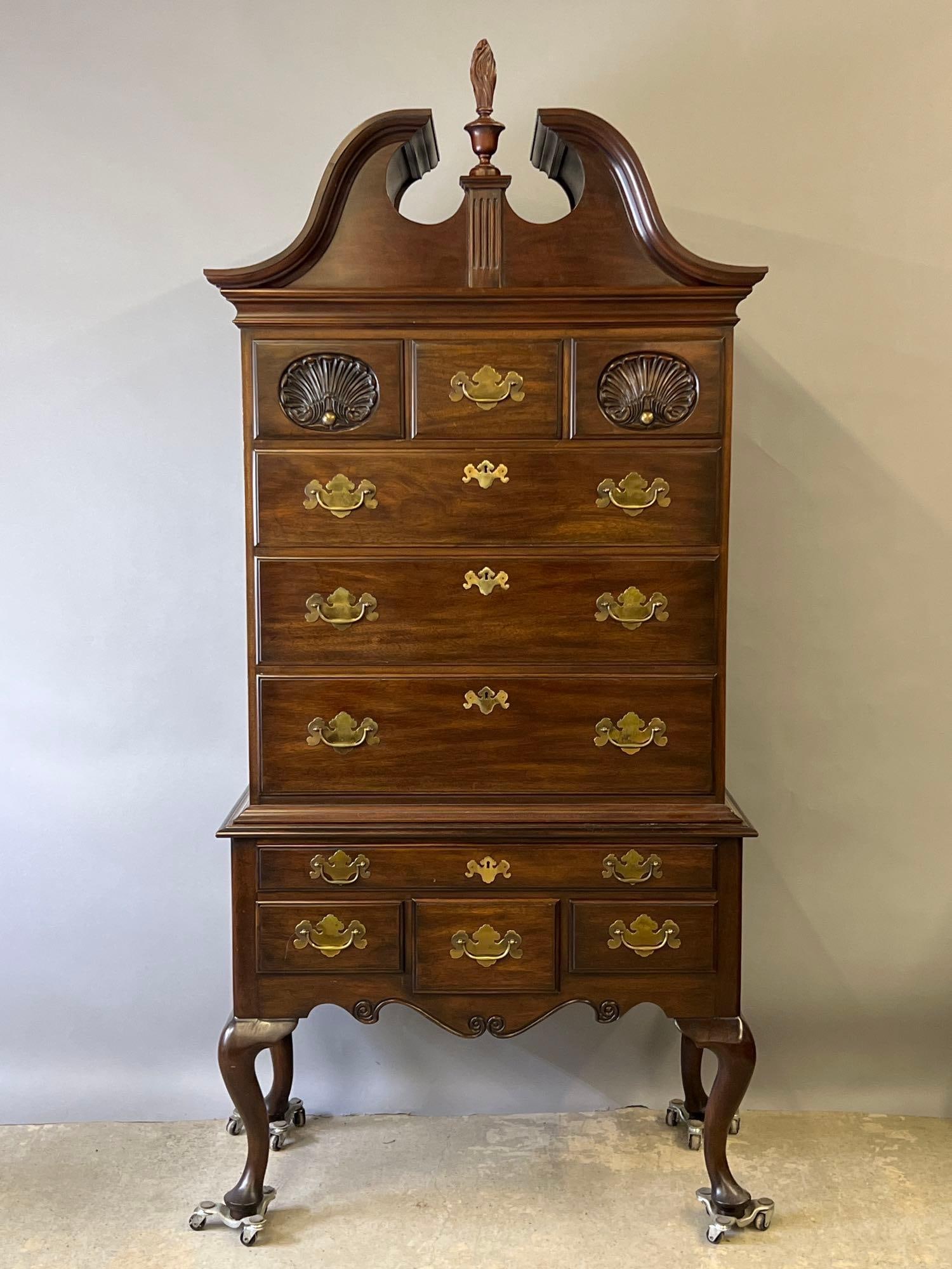 Henkel Harris Queen Anne-style Mahogany Highboy (1 of 6)