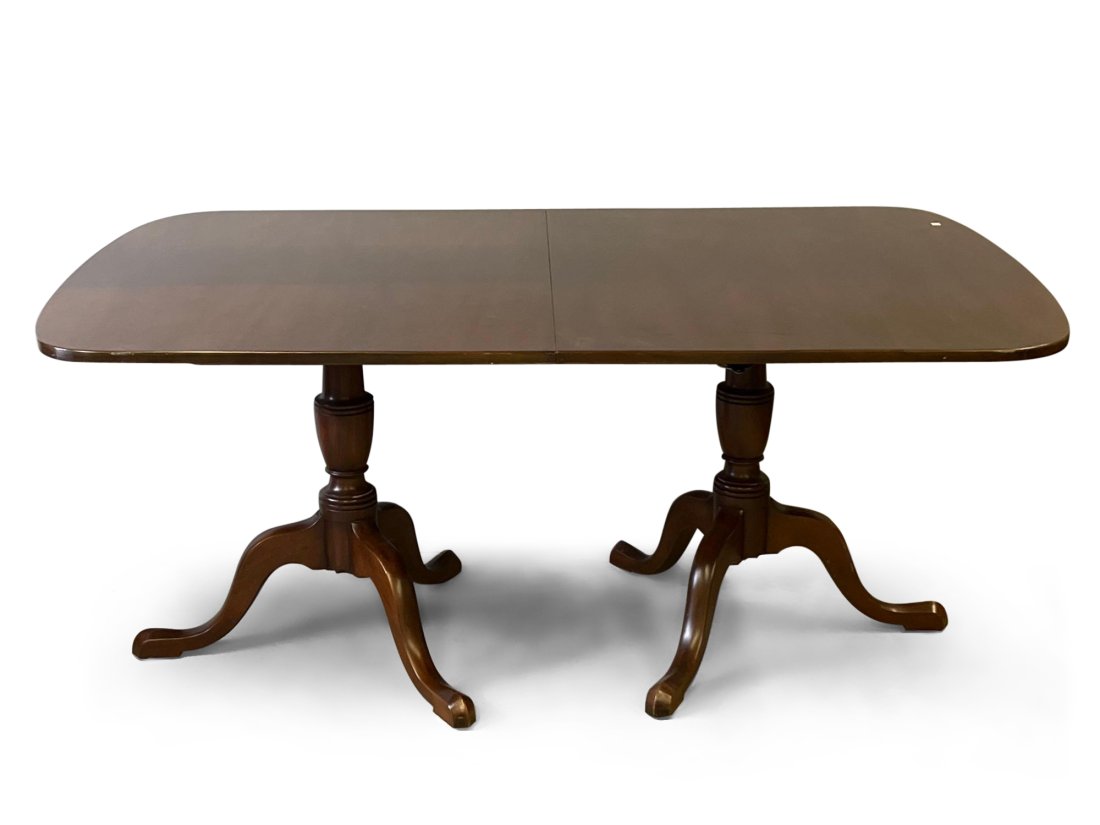 Kittinger Doublepedestal Extension Dining Table Auction