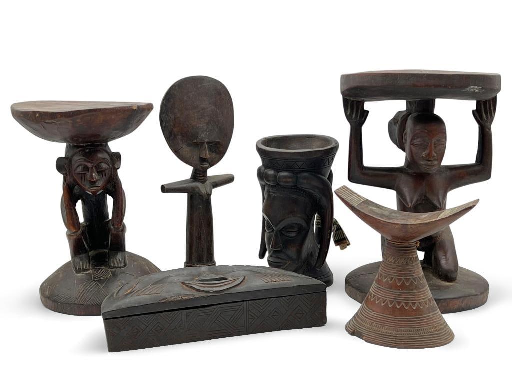 Six African Carved Objects (1 of 6)