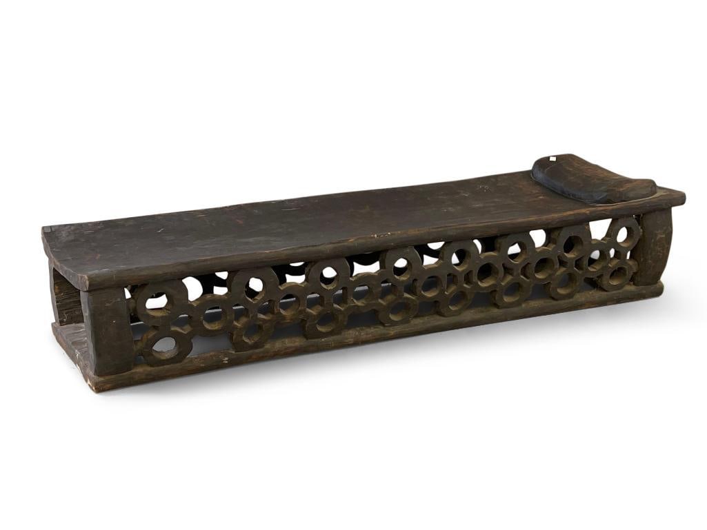 African Carved Bamileke Bed (1 of 5)