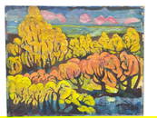 Biagio Pinto. Oil/Canvas, Trees