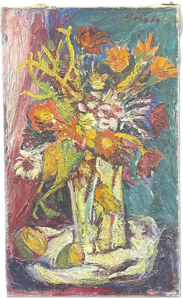 Biagio Pinto. Oil/Canvas, Floral Still Life (1 of 4)