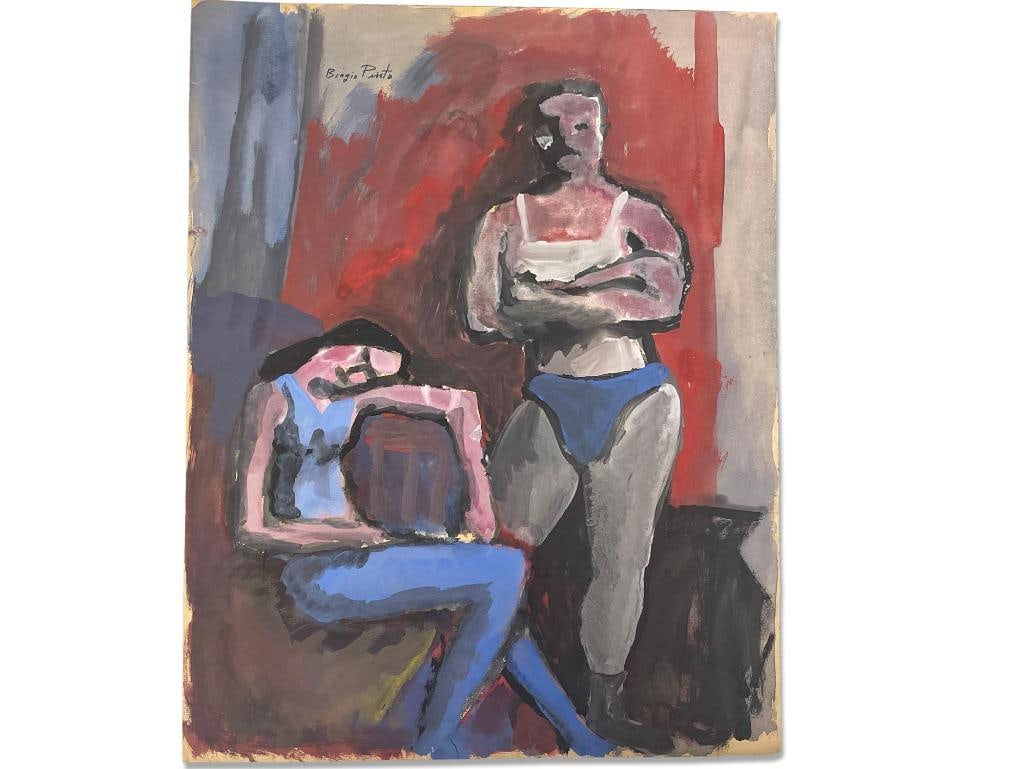 Biagio Pinto. Gouache/Paper, Figures (1 of 4)