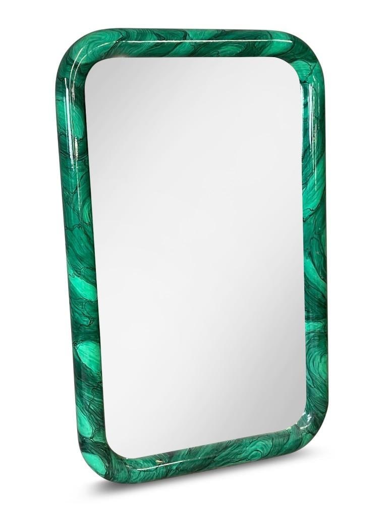 Faux Malachite Postmodern Mirror (1 of 4)