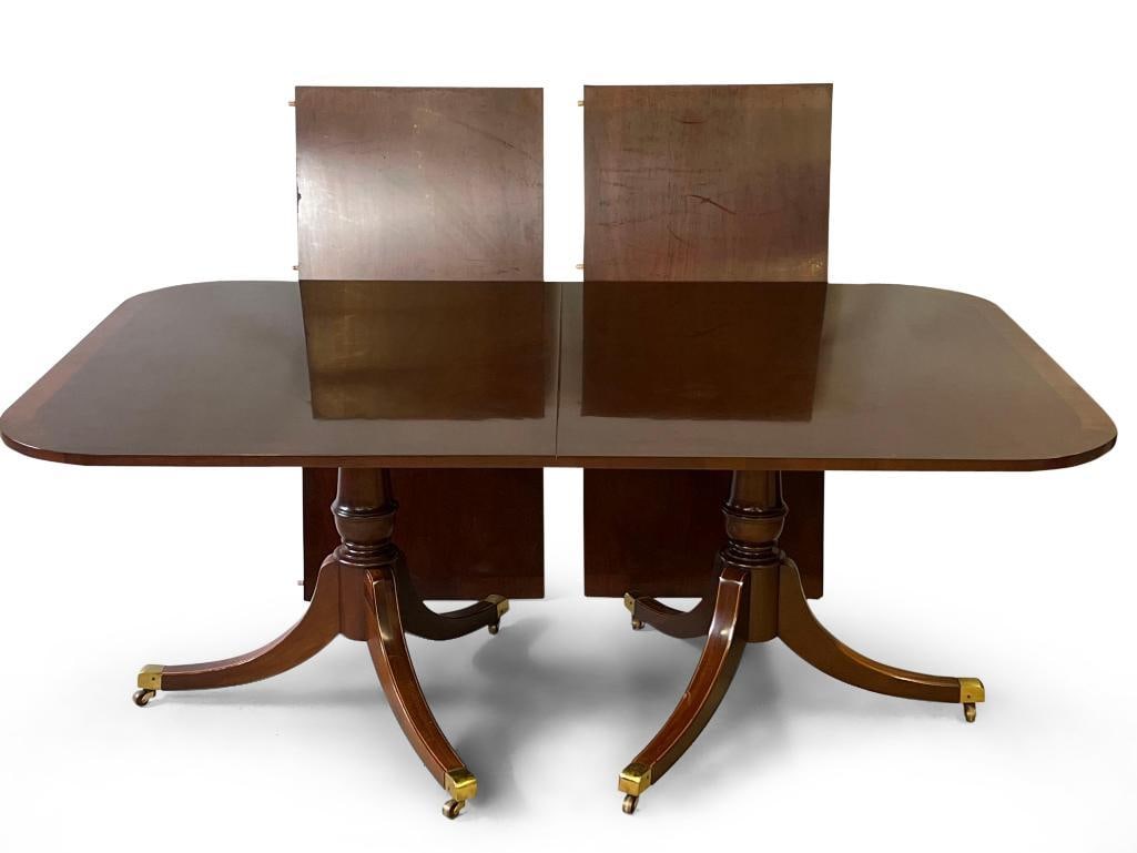 Banded Mahogany Extension Dining Table (1 of 6)