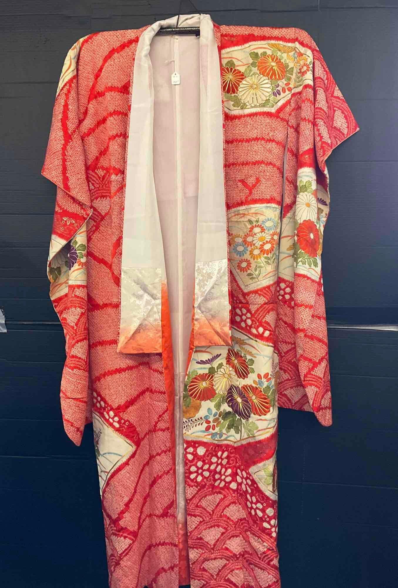 Shibori Dyed Tomosode Kimono (1 of 4)