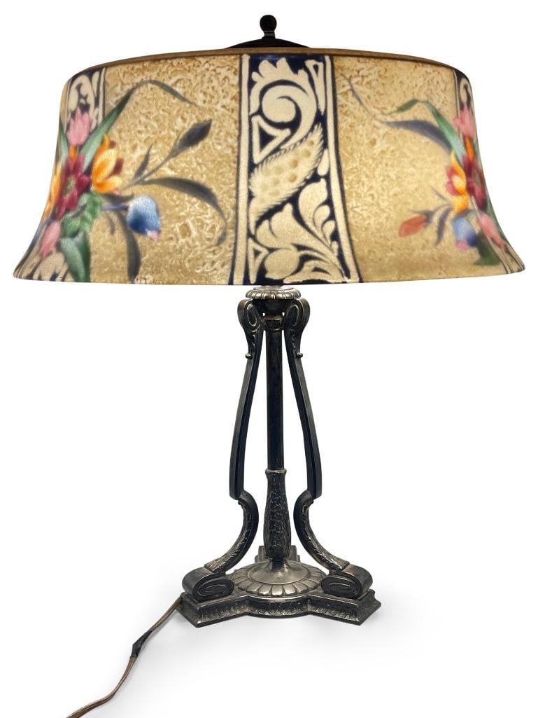 Pairpoint Reverse Painted Glass Lamp (1 of 6)