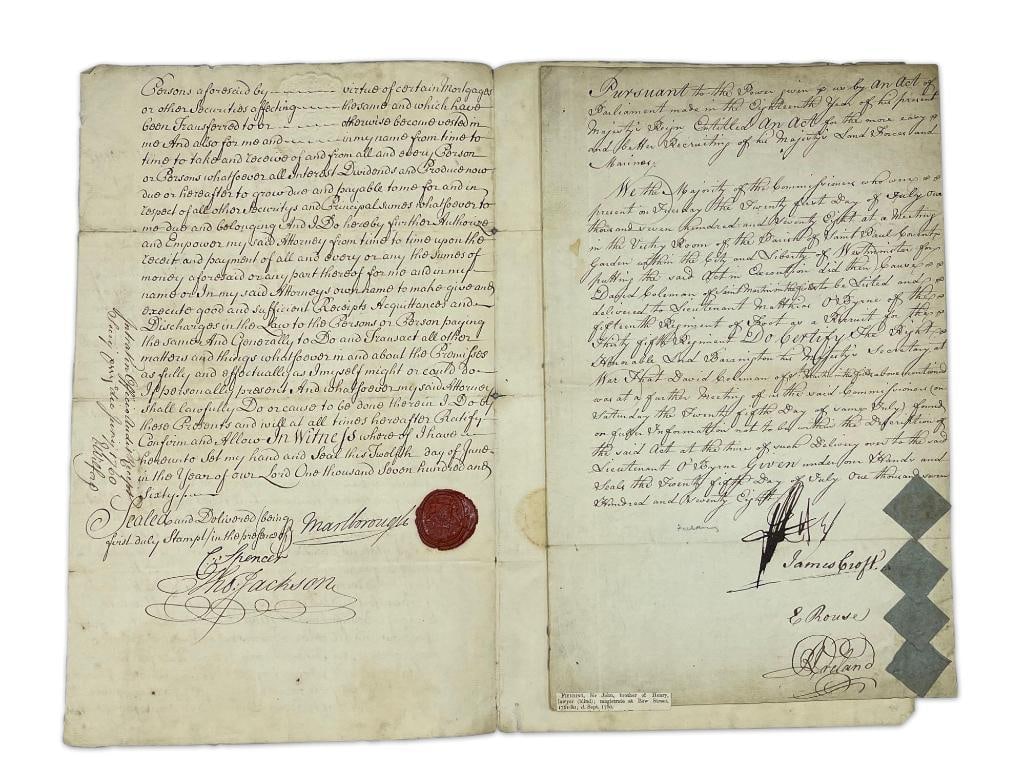 Two Pieces of 18th C. Ephemera (1 of 7)